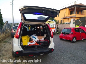 Montefiascone - Moto contro auto