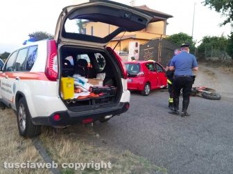 Montefiascone - Moto contro auto