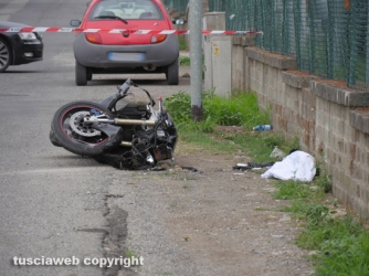 Moto contro un muro