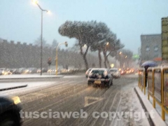 Nella bufera di neve - Viterbo