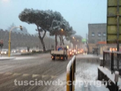 Nella bufera di neve - Viterbo