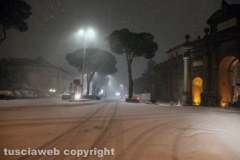 Viterbo - Nella bufera di neve