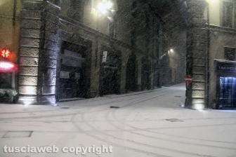Viterbo - Nella bufera di neve