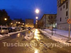 Neve a Viterbo il giorno dopo