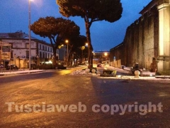 Neve a Viterbo il giorno dopo