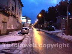 Neve a Viterbo il giorno dopo