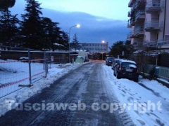 Neve a Viterbo il giorno dopo