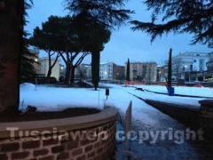 Neve a Viterbo il giorno dopo