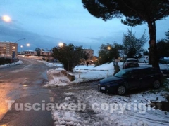 Neve a Viterbo il giorno dopo
