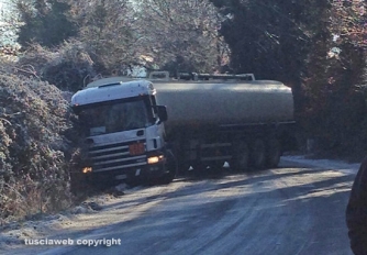 Ronciglione - Autocisterna fuori strada