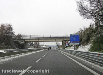 Maltempo - Neve sulla superstrada