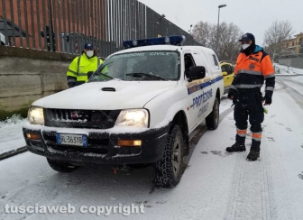 La neve a Montefiascone - La protezione civile