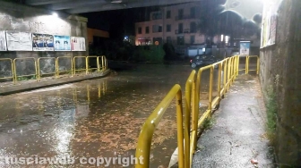 Maltempo - Viterbo - Sottopassaggio in via della Ferrovia