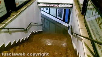 Maltempo - Viterbo - Sottopassaggio a piazza Crispi