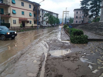 I primi danni del nubifragio su Orte