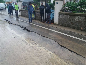 I primi danni del nubifragio su Orte