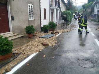 I primi danni del nubifragio su Orte