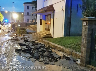 I primi danni del nubifragio su Orte