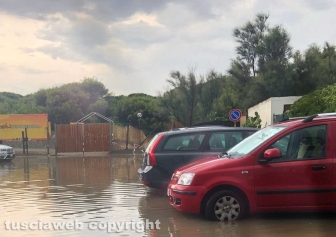 Maltempo - Nubifragio a Montalto Marina - Una strada allagata