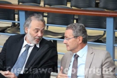 Le immagini del processo Cev - L\'ex sindaco di Viterbo Giancarlo Gabbianelli, tra gli imputati, insieme al suo avvocato Massimo Rao Camemi