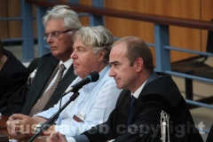Le immagini del processo Cev - A destra, l\'avvocato Giovanni Labate con il suo cliente Daniele Cortese