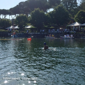 Ronciglione - Circumnavigazione del lago di Vico - Umberto Casani in partenza