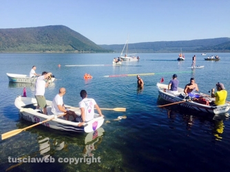 Ronciglione - Circumnavigazione del lago di Vico - Umberto Casani in partenza