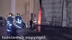 Tarquinia - Officina in fiamme