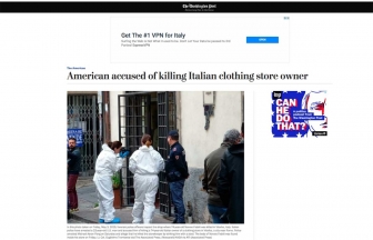 Viterbo - L'omicidio di Norveo Fedeli sui media statunitensi