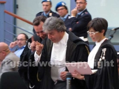 Gli avvocati della difesa Enrico Valentini e Mario Rosati e l\'avvocato di parte civile Stefania Sensini