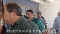 Luigi Goffi, l\'operaio che ha minacciato di darsi fuoco