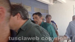 Luigi Goffi, l\'operaio che ha minacciato di darsi fuoco