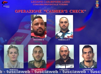 Viterbo - Operazione Cashier's check - Gli arrestati