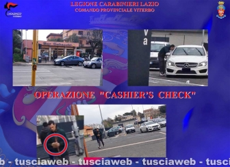 Viterbo - Operazione Cashier's check