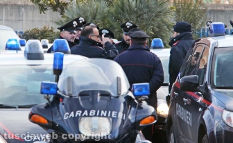 Scacco alla Mafia nel Viterbese - Gli arrestati all'uscita dalla caserma dei carabinieri