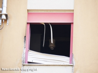 Palazzina in fiamme a Orte