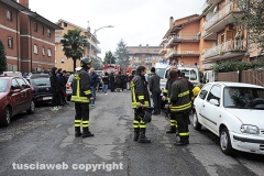 I vigili del fuoco sul posto