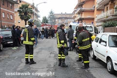 I vigili del fuoco sul posto