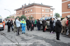 Palazzo in fiamme a Capranica