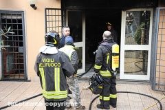 Palazzo in fiamme a Capranica