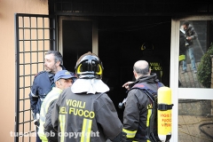 Palazzo in fiamme a Capranica