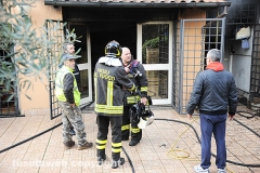 Palazzo in fiamme a Capranica