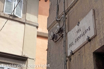 Palazzo pericolante in via del Gonfalone