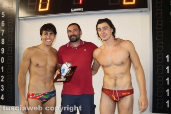 Finali di pallanuoto under 20 - Gianpiero Di Martire (CN Posillipo) e Francesco Faraglia (Roma Nuoto) migliori marcatori