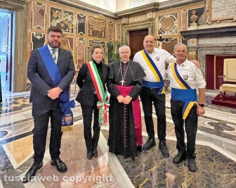 Papa Francesco incontra i facchini di Santa Rosa