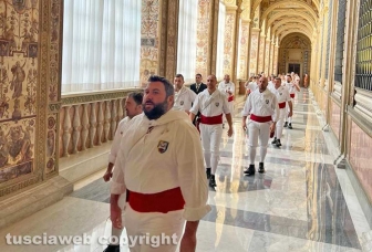 Papa Francesco incontra i facchini di Santa Rosa