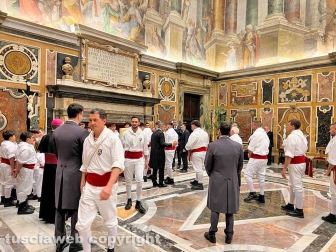 Papa Francesco incontra i facchini di Santa Rosa
