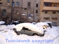 Parcheggi bloccati dalla neve