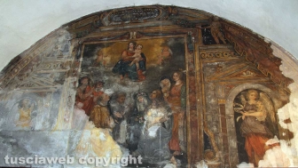 Monastero di santa Rosa - Lavori agli affreschi nel refettorio
