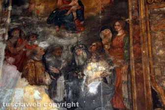 Monastero di santa Rosa - Lavori agli affreschi nel refettorio